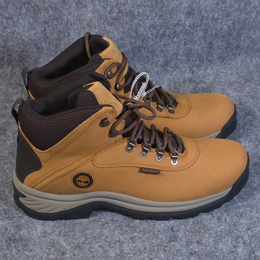 Timberland Mens White Ledge Mid Waterproof Hiking Boot Wheat Brown 12 A7246 nwob